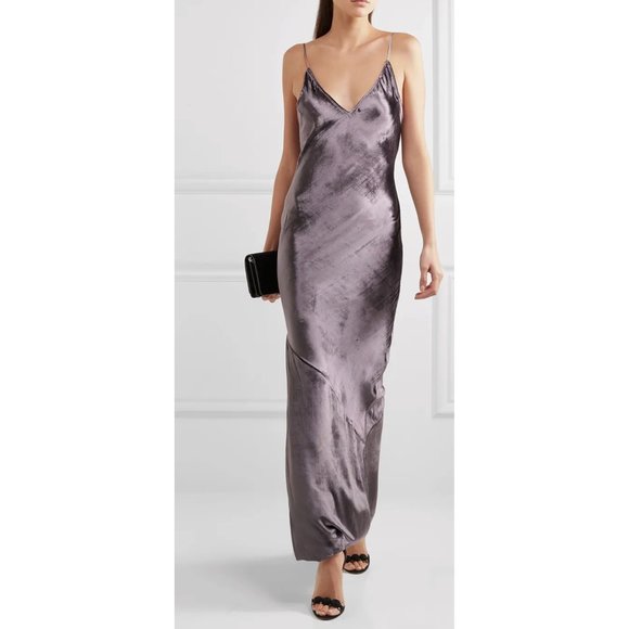 Fleur du Mal Dresses & Skirts - Fluer Du Mal Bias Cut Velvet and Silk Slip Dress